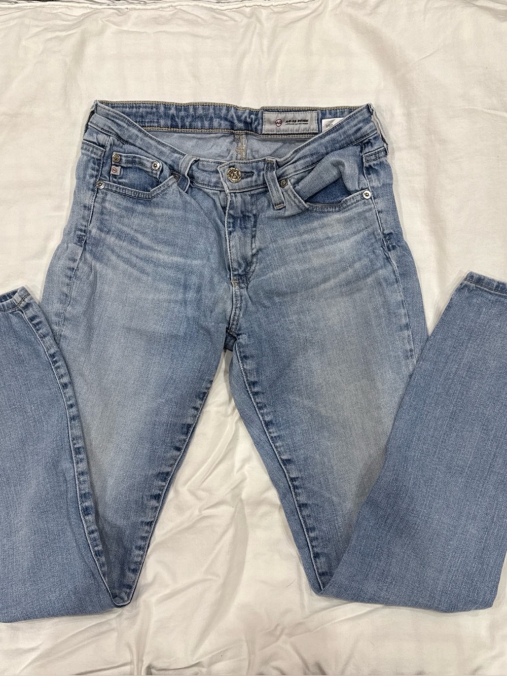 AG Adriano Goldschmied Women's Skinny Jeans in light Blue Denim
